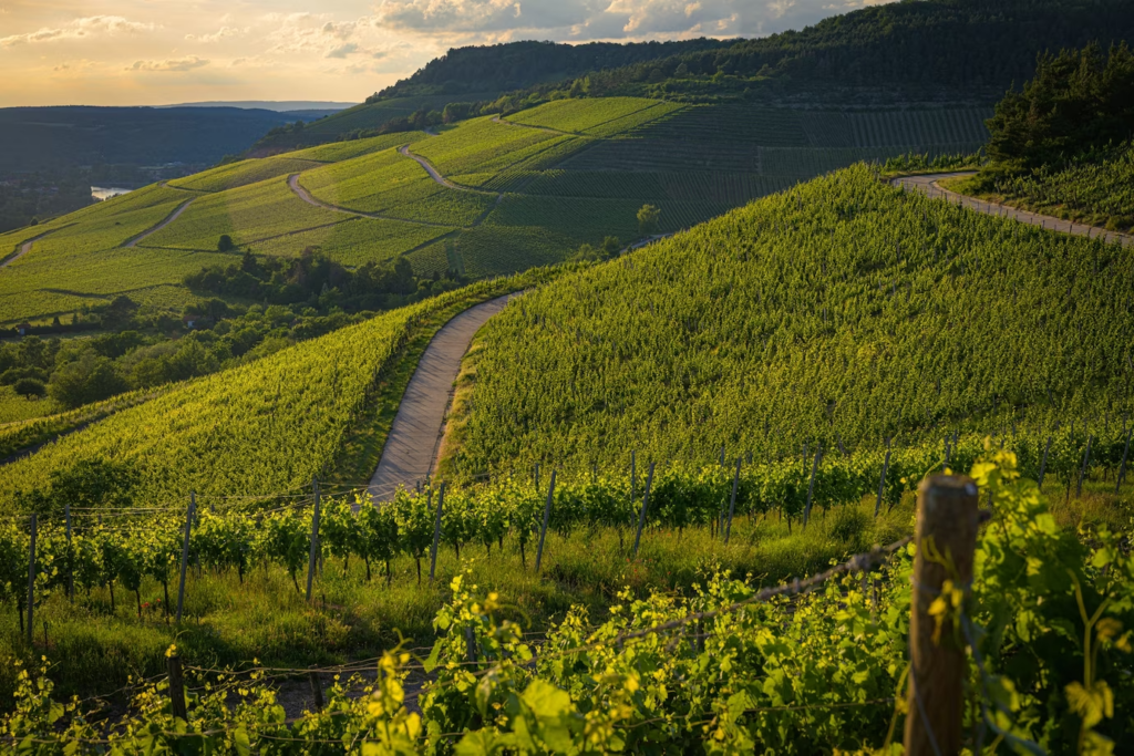 Photograph of a vineyard in The Prosecco region